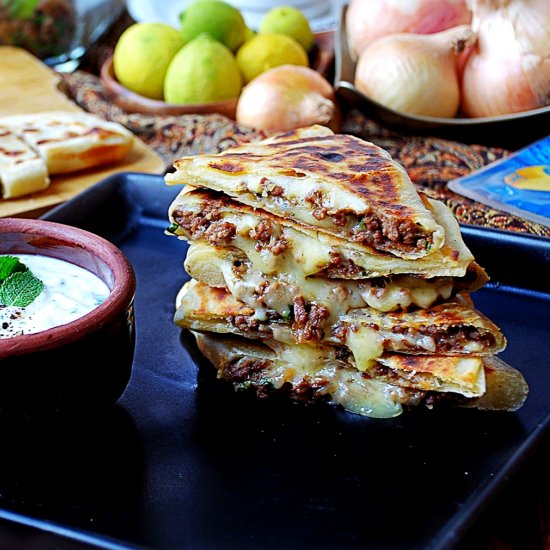 Spiced Ground Beef + Cheese Gozleme