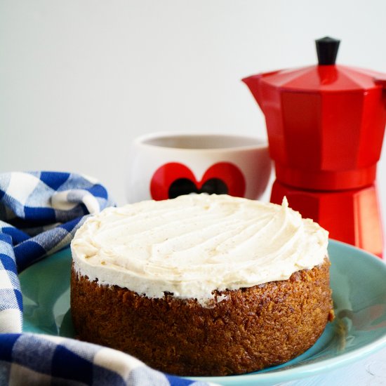 Eggless Carrot Cake with Ackees