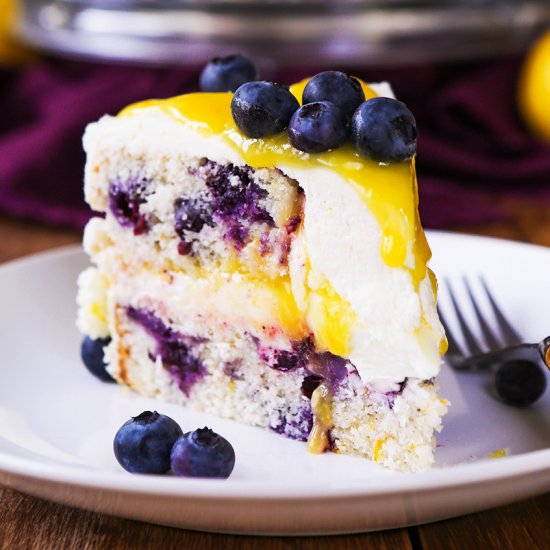 Lemon Blueberry Layer Cake