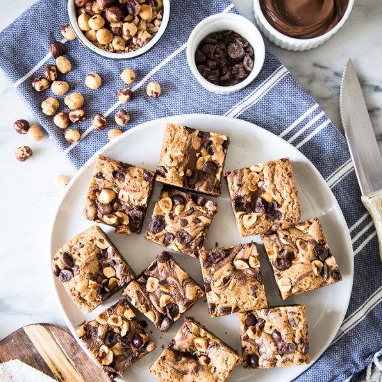 Hazelnut Espresso Blondies