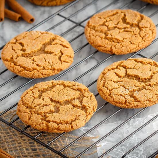 Soft and Chewy Ginger Cookies