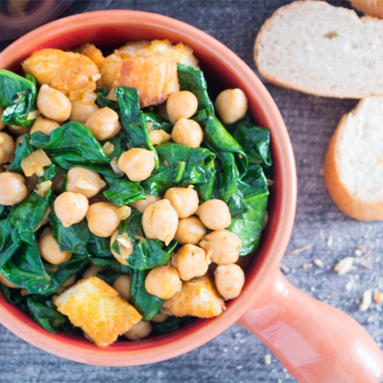 Spanish Spinach with Chickpeas