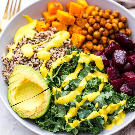 Sheet Pan Turmeric Buddha Bowls