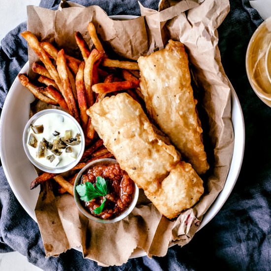 Cumin beer battered fish