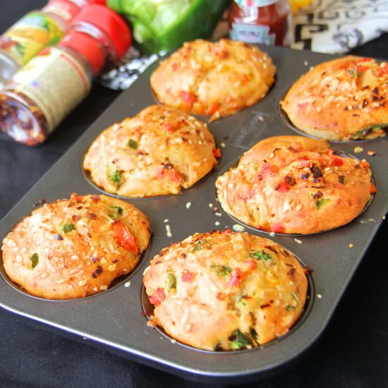 Eggless Pizza Muffin