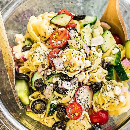 Greek Tortellini Pasta Salad