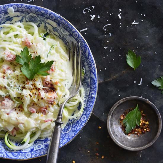 Garlic-Parm Zucchini Noodles