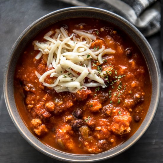 Slow Cooker Healthy Chicken Chili