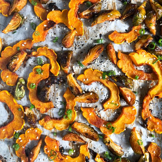 Gochujang Roasted Winter Vegetables