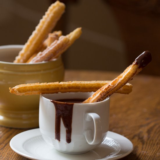 Churros with Chocolate Sauce