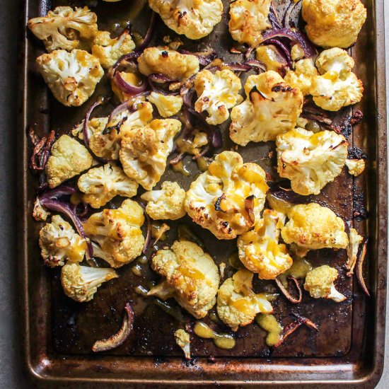 Sweet Onion Roasted Cauliflower