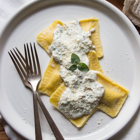 Butternut Squash & Goat Cheese Ravioli