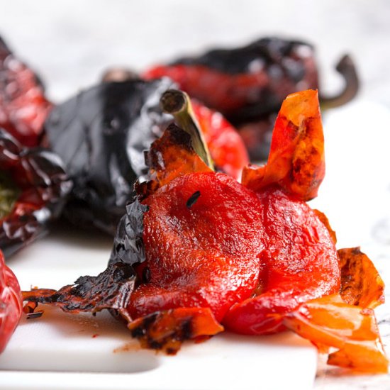 Roasted Red Peppers: Two Techniques