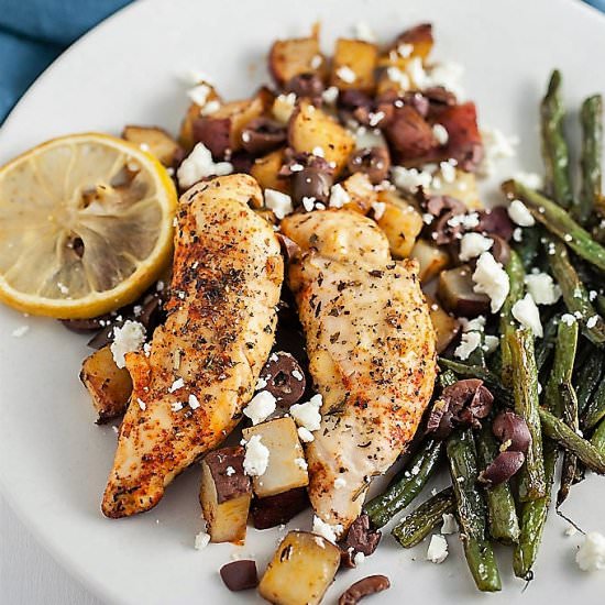 Sheet Pan Greek Chicken & Potatoes