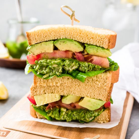 Pesto Chicken Salad Sandwiches