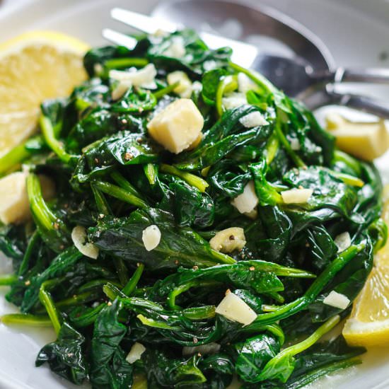 Garlic Butter Sauteed Spinach