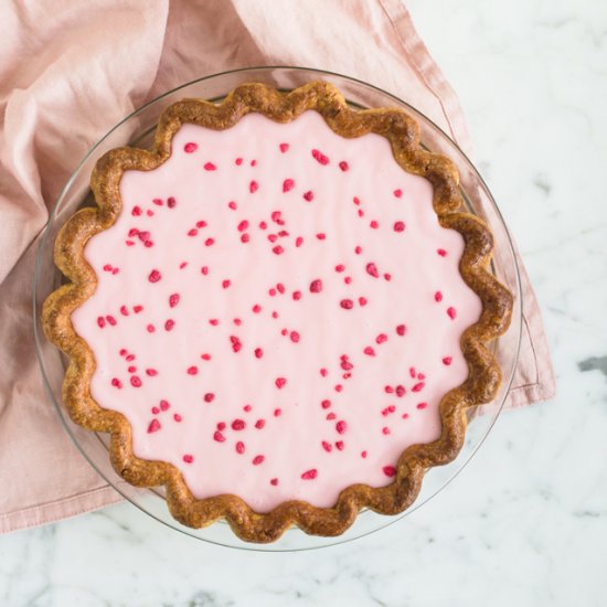 Rhubarb Bakewell pie