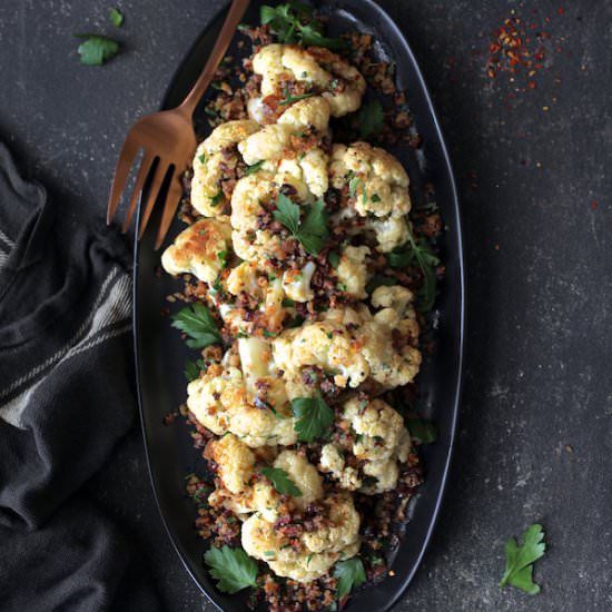 Cauliflower Black Olive Pangrattato