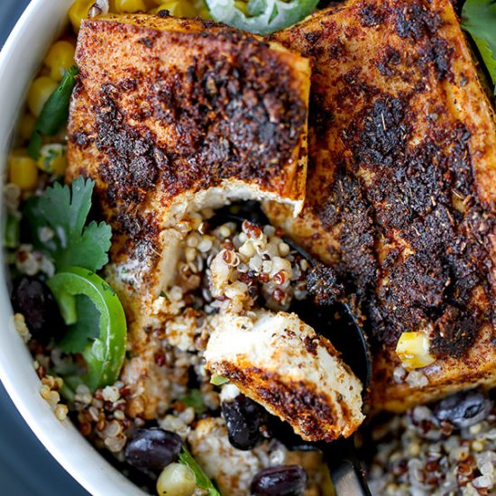 Southwestern Style Baked Tofu Steak