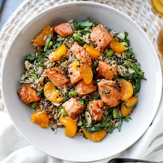 Warm Asian Salmon Salad