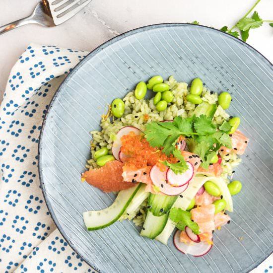 Matcha Salmon Poke Bowl