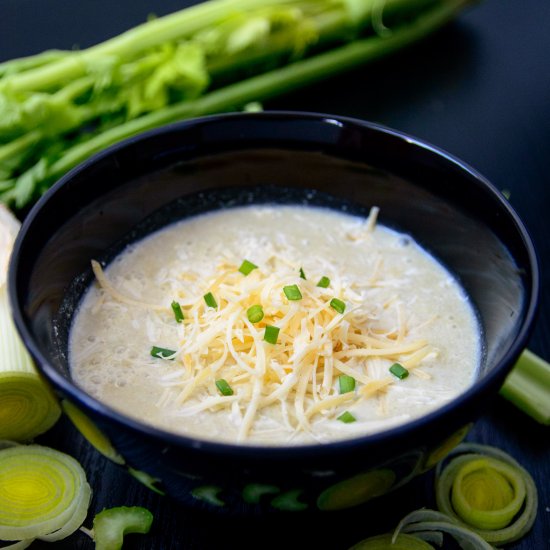 Leek and celery soup