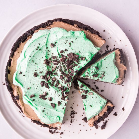 No-Bake Mint Mocha Cheesecake