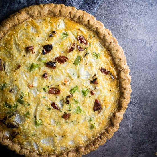 Cajun Shrimp & Sausage Quiche