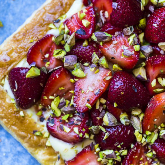 Strawberry Pistachio Tart