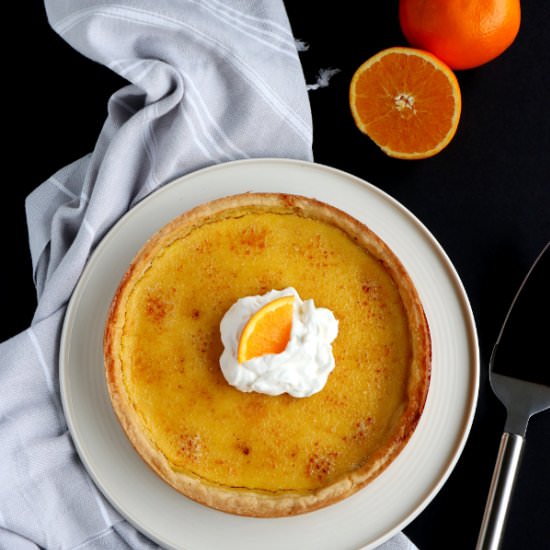 Orange Crème Brûlée Tart