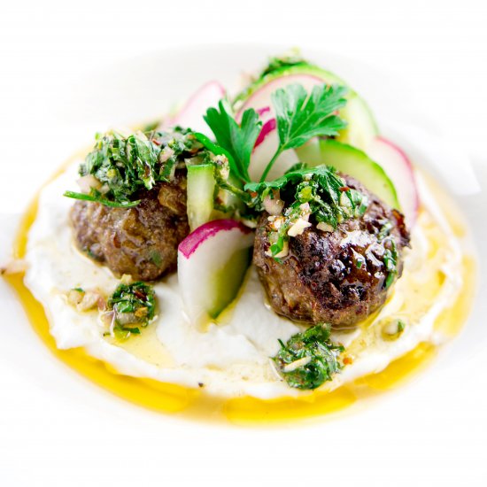 Lamb Meatballs with Garlic Yogurt