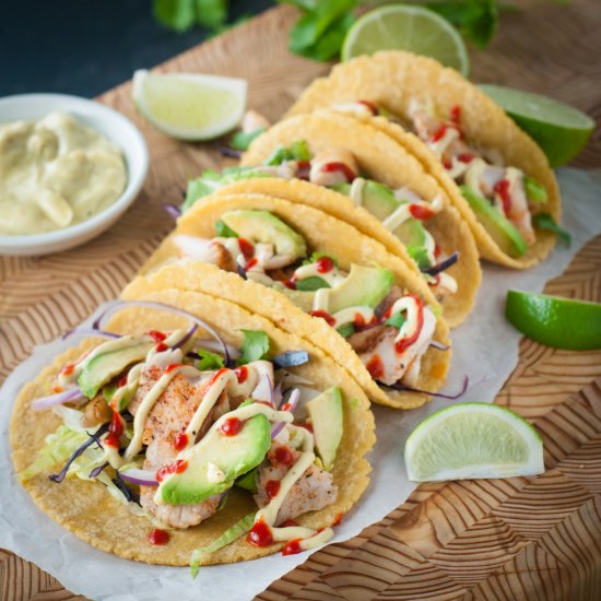 Easy baked fish tacos