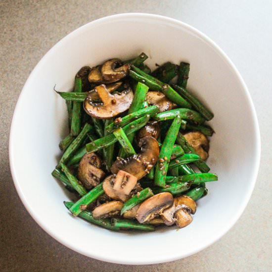 Asian Mushrooms and Green Beans