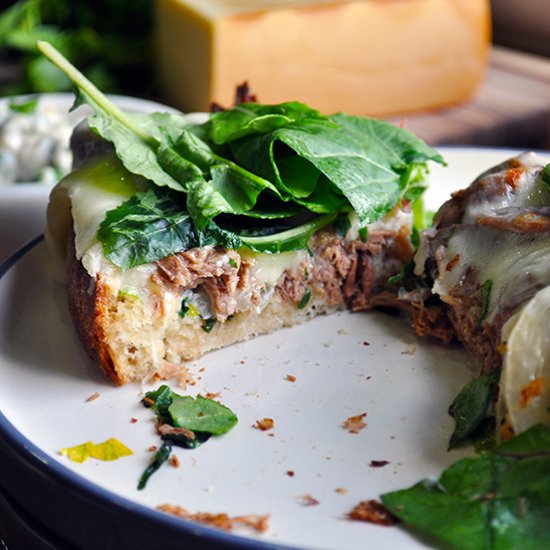 Open Face Pot Roast Sandwiches