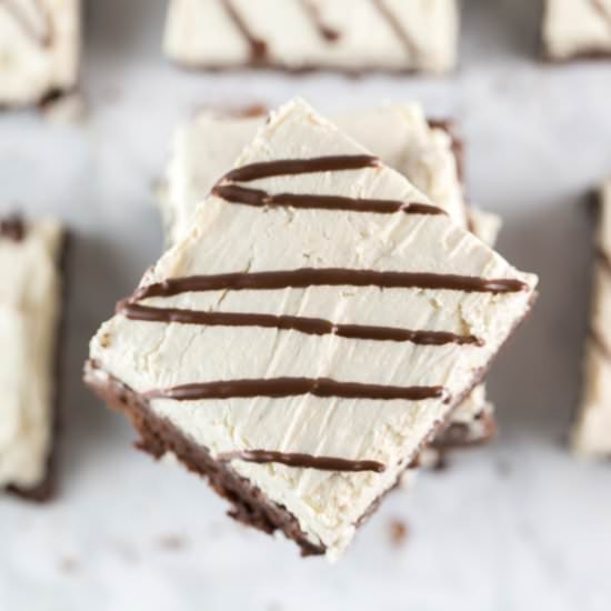 Brownies with Salted Tahini Frosting