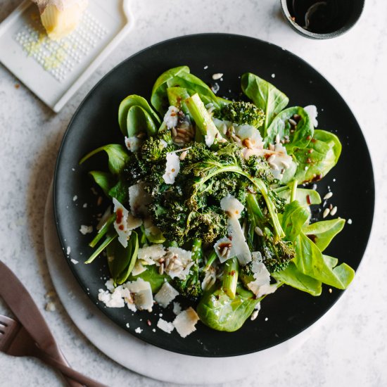 Broccoli, kale & spinach salad