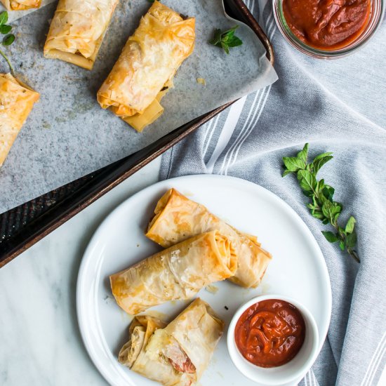 phyllo pizza rolls