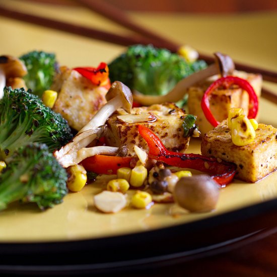 Tofu Stir-Fry w/ Veggies & Shrooms