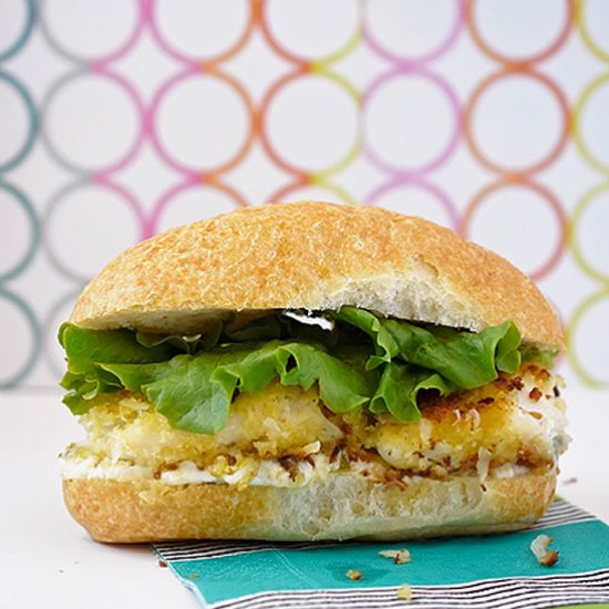 Coconut Panko Crusted Fish Sandwich