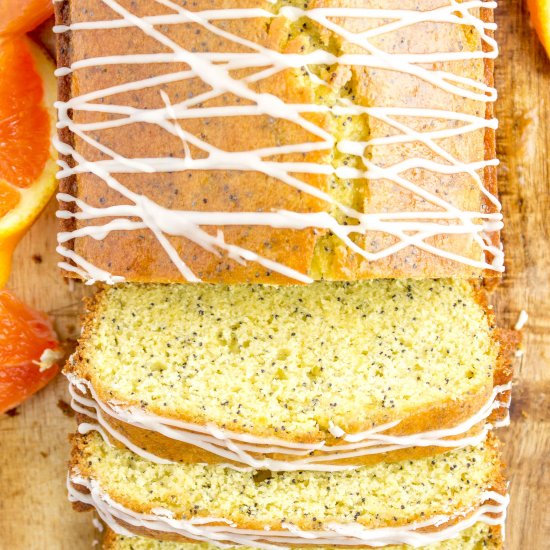 Gluten Free Orange Poppyseed Bread