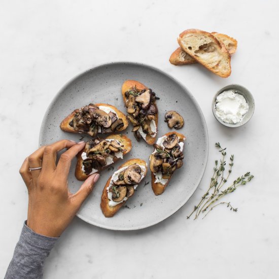 Mushroom Toast with Chèvre