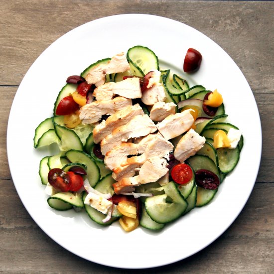 Greek Salad With Rosemary Chicken