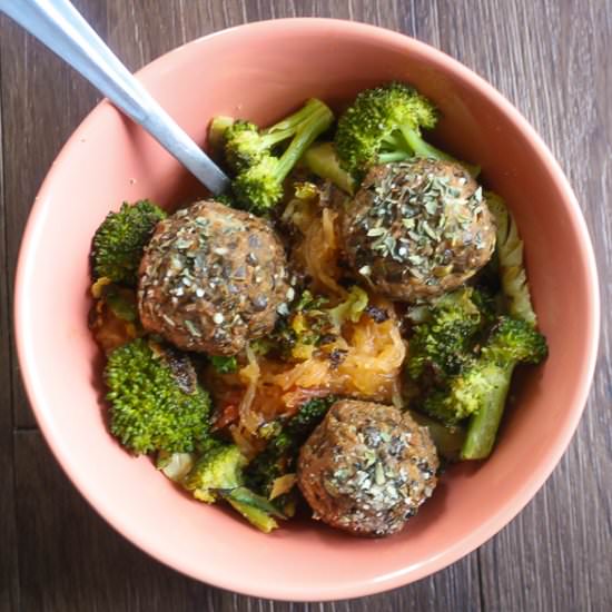 Spaghetti Squash & Lentil Meatballs