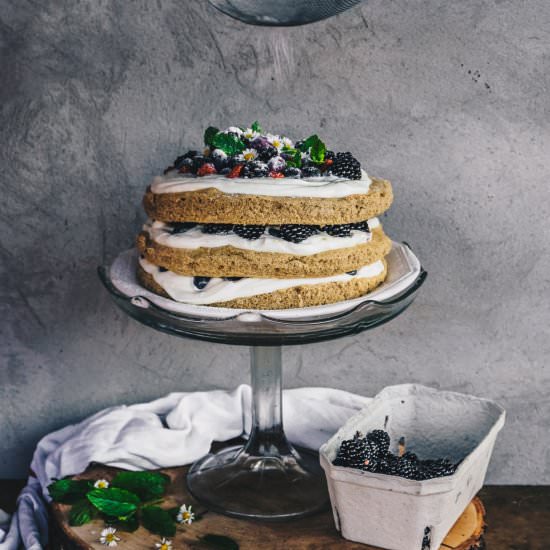 Healthier BUCKWHEAT BERRY CAKE