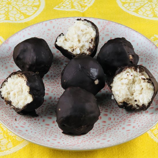 Dark Chocolate Coconut Truffles