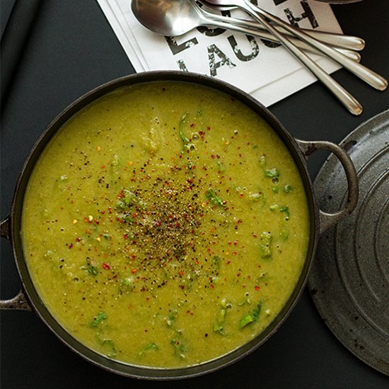 White bean and rapini soup