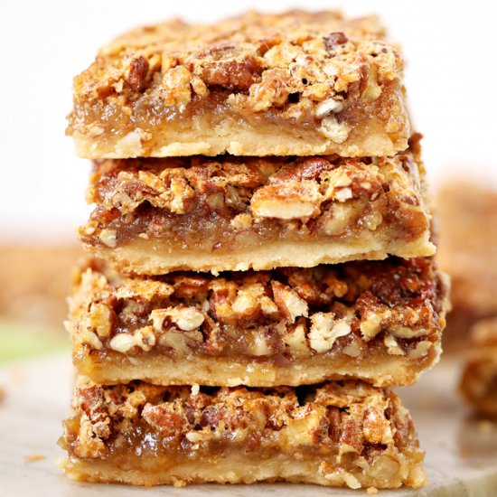 Pecan Pie Bars with Shortbread Crust