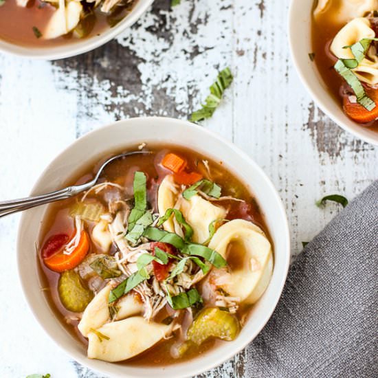 Instant Pot Chicken Tortellini Soup