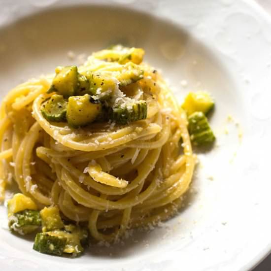 VEGETARIAN CARBONARA WITH ZUCCHINI