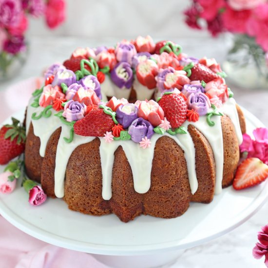 Strawberry Swirl Bundt Cake